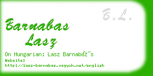 barnabas lasz business card